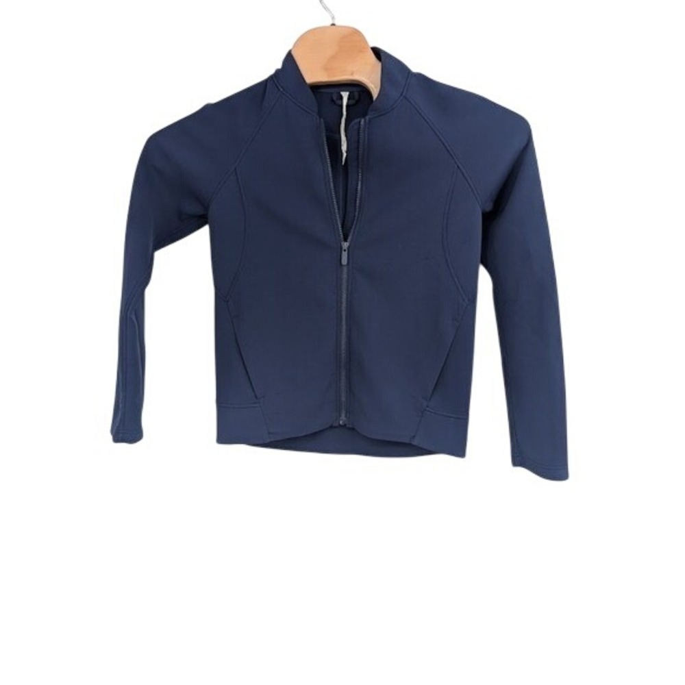 Lululemon Women's Embrace the Space Jacket Stretch Pockets Full Zip Blue sz 4
